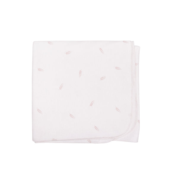 Couverture bébé épis rose clair - Vanille Coton