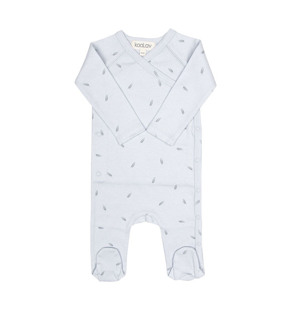 Pyjama cache-coeur épi bleu ciel - Vanille Coton