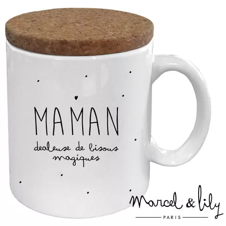 Tasse « Maman dealeuse de bisous  » - Vanille Coton