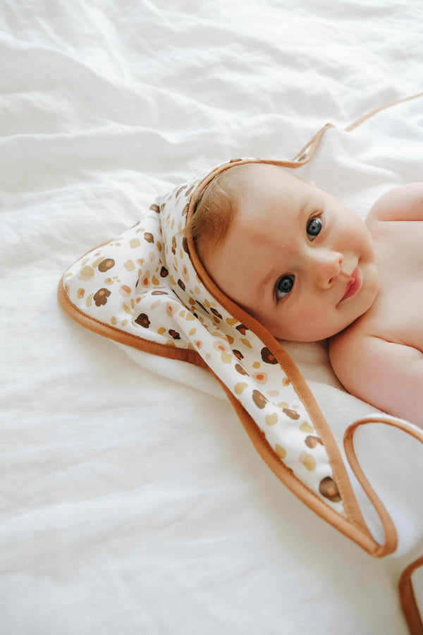 Tablier de bain bébé Léopard - Vanille Coton