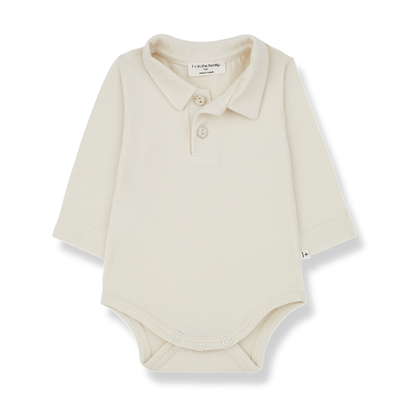 Body garçon à col « Aniol » - Vanille Coton