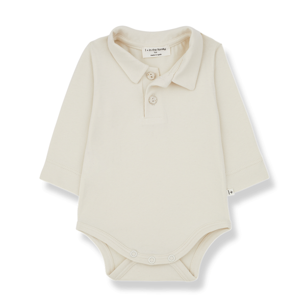 Body garçon à col « Aniol » - Vanille Coton