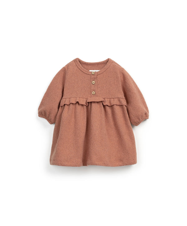 Robe à volants molletonnée Maria - Vanille Coton