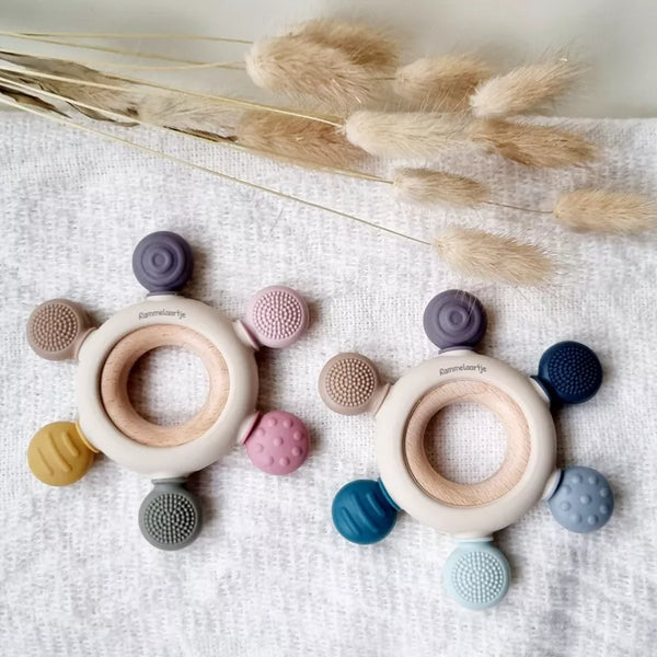 Anneau de dentition sensoriel - Vanille Coton