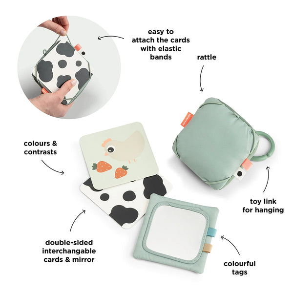 Jeu d’activités contrastés modèle vert - Vanille Coton