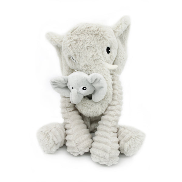 Peluche éléphant maman/ bébé - Vanille Coton