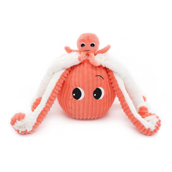Peluche pieuvre maman / bébé corail - Vanille Coton