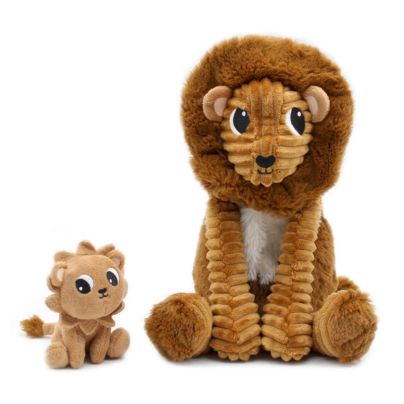 Peluche lion maman / bébé - Vanille Coton