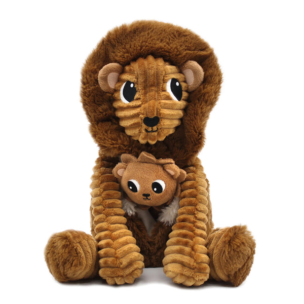 Peluche lion maman / bébé - Vanille Coton