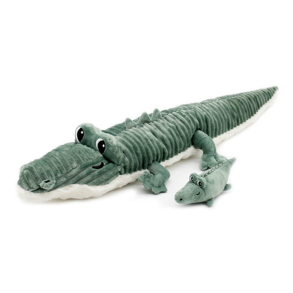 Peluche crocodile maman/ bébé - Vanille Coton