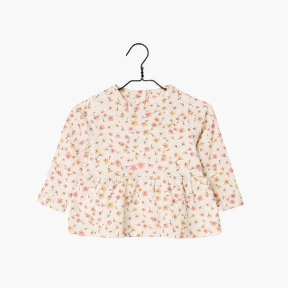 Blouse en jersey BESS Fleuri - Vanille Coton