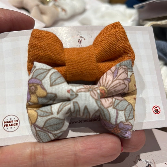 Duo noeuds anti-glisse - Vanille Coton