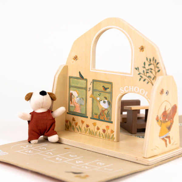 Mini valise Ecole - Vanille Coton
