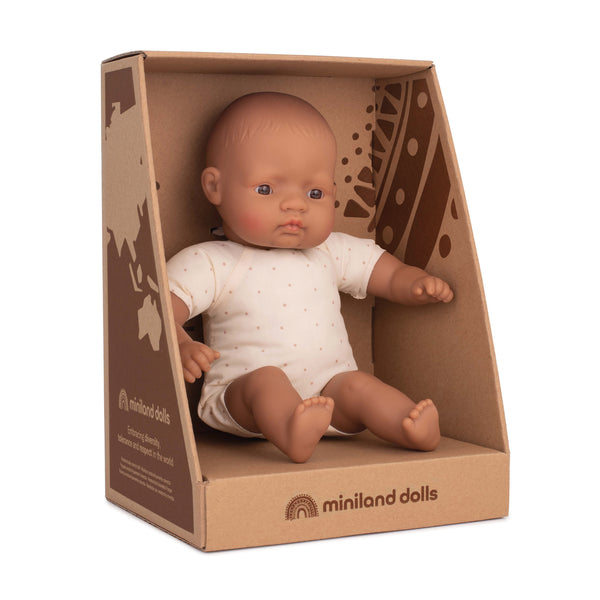 Poupée Miniland corps souple 32cm - Vanille Coton