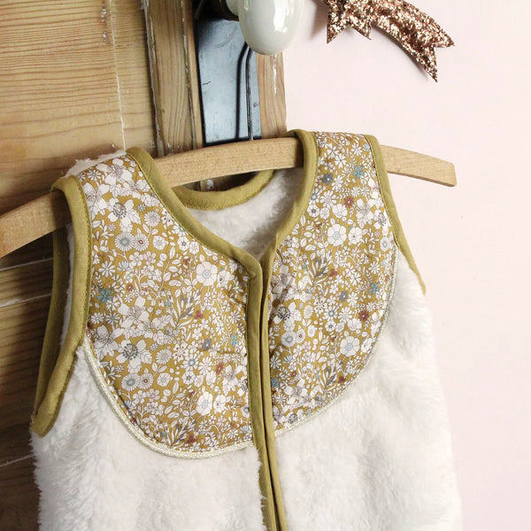 Gigoteuse Liberty et polaire Harper - Vanille Coton