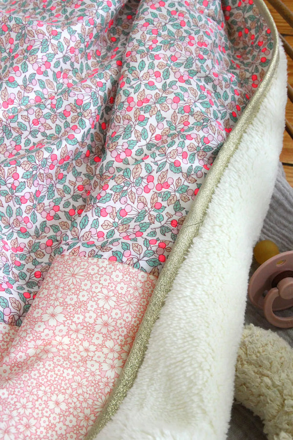 Couverture bébé polaire Liberty Nina - Vanille Coton