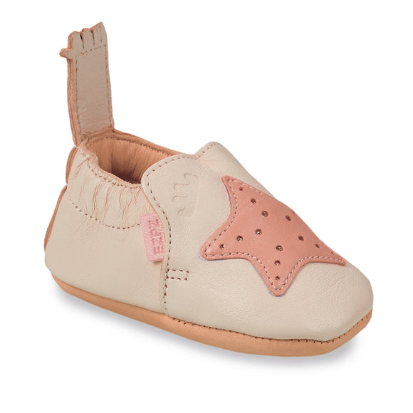 Chaussons Blumoo étoile de mer - Vanille Coton