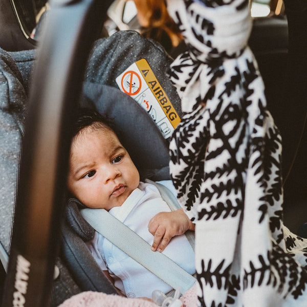 Lange XL contrasté Fougère - Vanille Coton