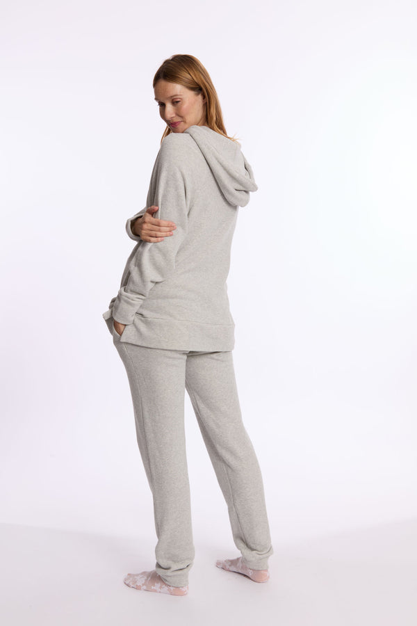 Sweat à capuche de maternité et d'allaitement Billie - Vanille Coton