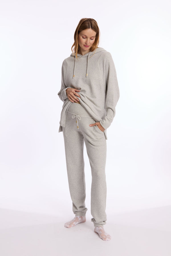 Sweat à capuche de maternité et d'allaitement Billie - Vanille Coton