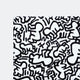 Lange XL contrasté "Keith Haring" - Vanille Coton