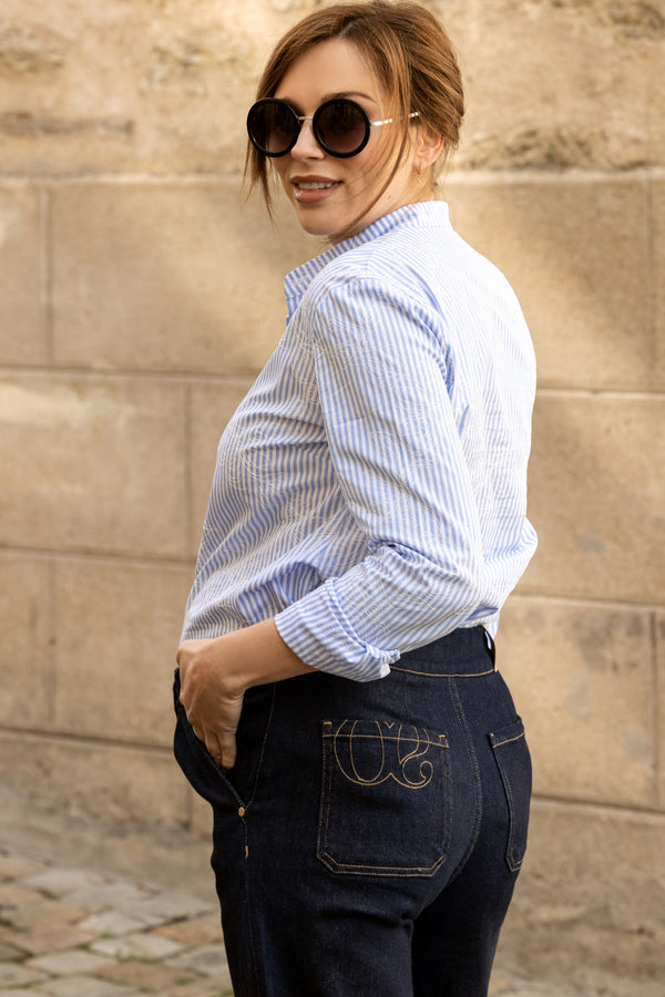 Chemise de maternité Camille - Vanille Coton