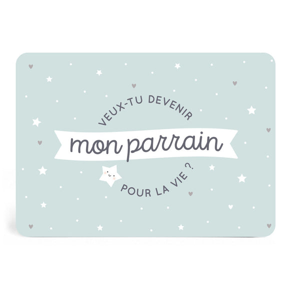Carte «  veux-tu être mon parrain ? » - Vanille Coton