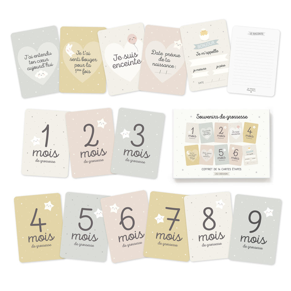 Carte souvenirs de ma grossesse - Vanille Coton