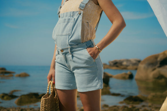 Short de maternité Kelly Light blue - Vanille Coton