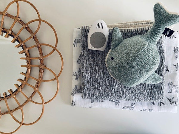 Peluche bruits blancs baleine Moby - Vanille Coton