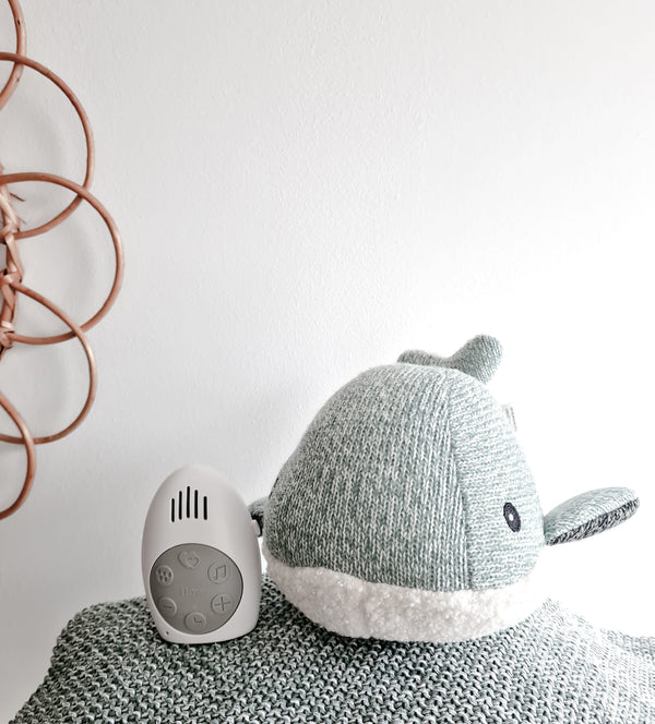 Peluche bruits blancs baleine Moby - Vanille Coton