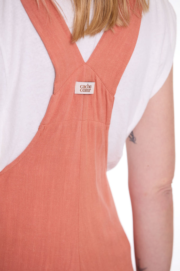 Salopette short de maternité Eloise - Vanille Coton