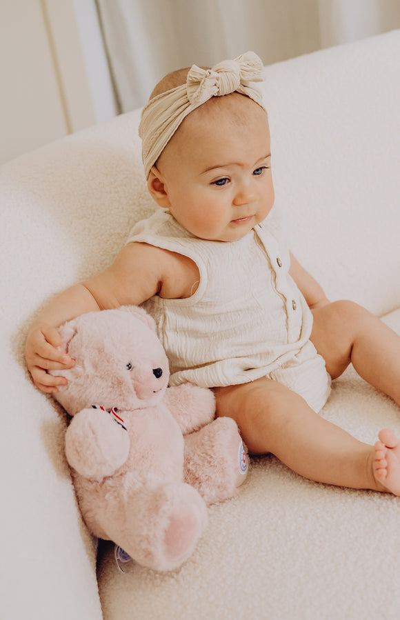 L'Ours Français rose tendre - Vanille Coton