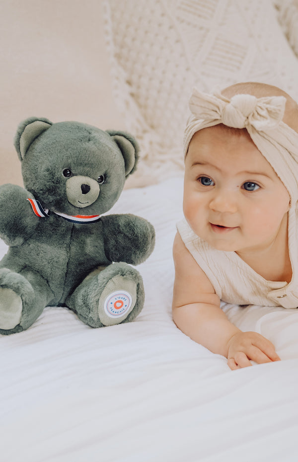 L'Ours Français kaki tendre - Vanille Coton