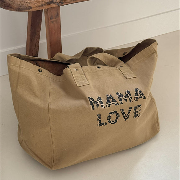 Grand sac « Mama Love  » - Vanille Coton