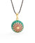 Bola de grossesse - Magnolia - Email multicolore - Doré Or 18 carats - Vanille Coton