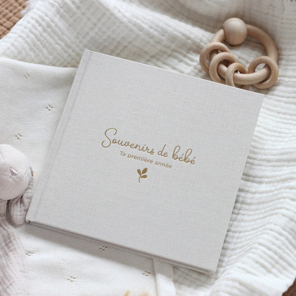 Livre souvenirs de bébé 1ère année - Vanille Coton