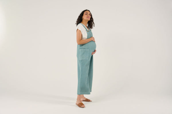 Salopette de maternité et d'allaitement Maya - Vanille Coton