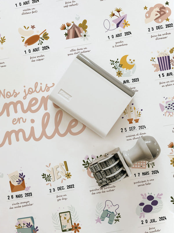Affiche « Nos jolis moments en famille » - Vanille Coton