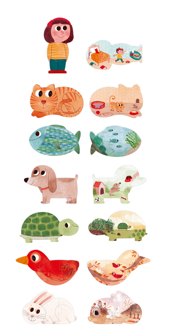 Puzzle « Animaux de compagnie » - Vanille Coton