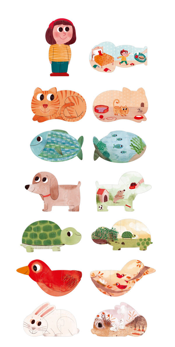 Puzzle « Animaux de compagnie » - Vanille Coton