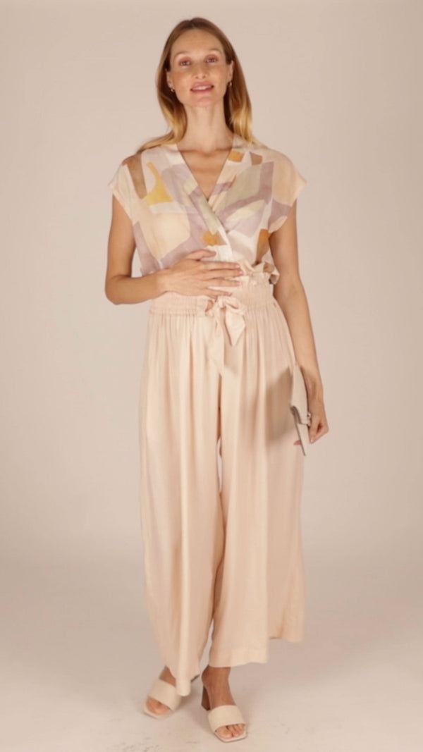 Pantalon de maternité Sahel - Vanille Coton