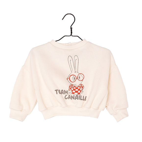 Sweat en molleton SOAN  « Team canaille » - Vanille Coton