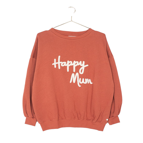 Sweat en molleton SOAN broderie "Happy MUM" - Vanille Coton