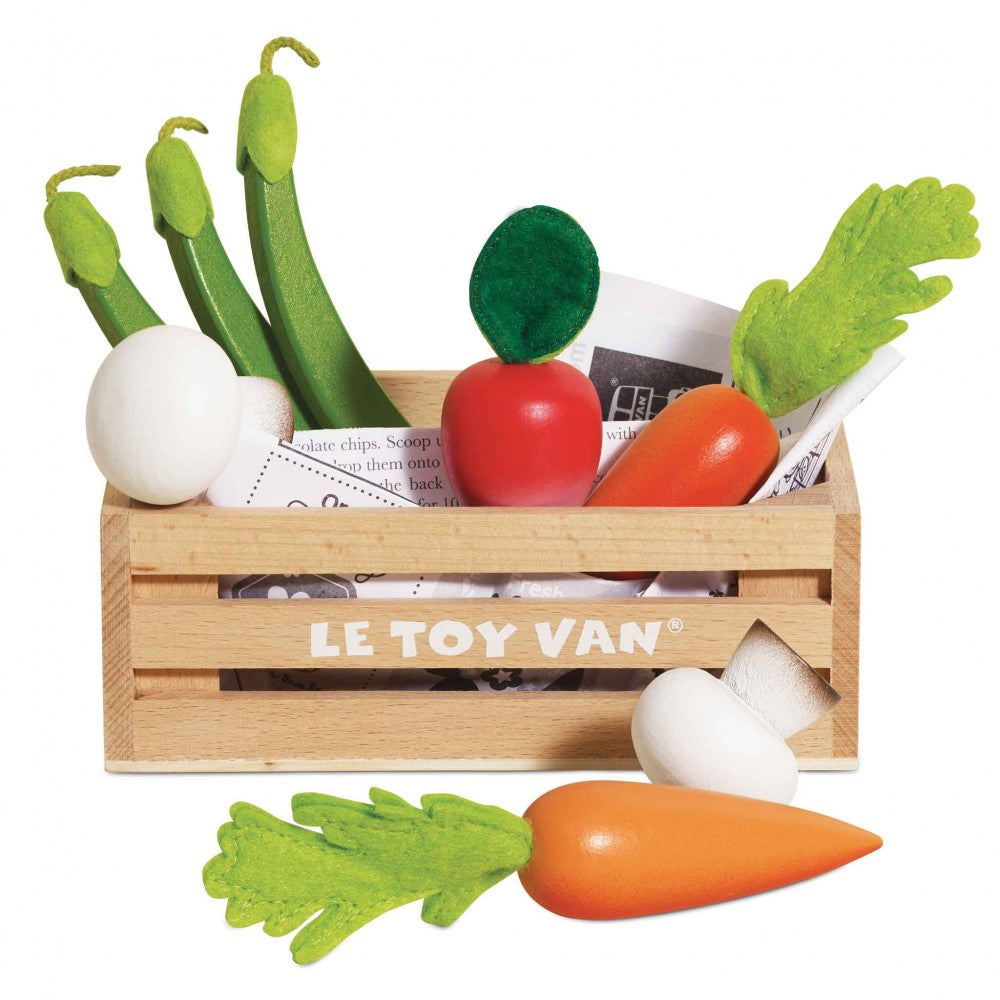 Cagette de légumes en bois - Vanille Coton