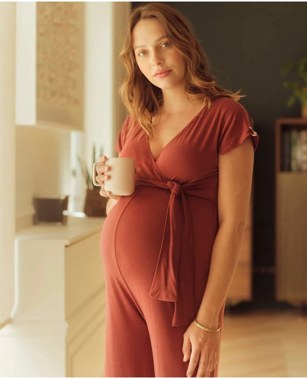 Combinaison de grossesse et d’allaitement Origin - Vanille Coton