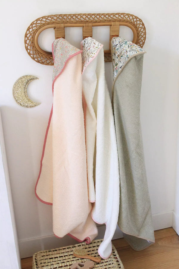 Cape de bain bébé Liberty Céleste - Vanille Coton