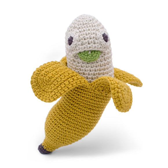 Hochet Sophia la banane - Vanille Coton
