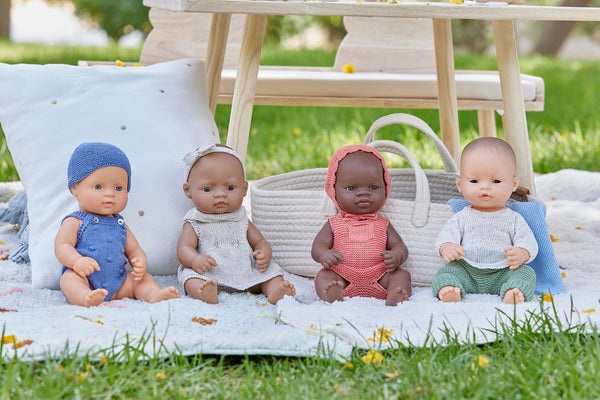 Ensemble tricoté beige pour poupée 32cm - Vanille Coton