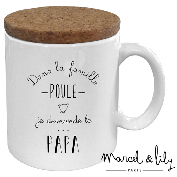 Tasse « Dans la famille poule…  » - Vanille Coton